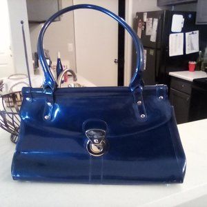 Beijo Patent Dark Blue Purse